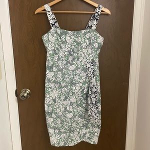 Anthropologie Mauve Floral Faux Wrap Dress